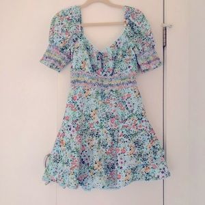 Alice and Olivia Crawford floral mini